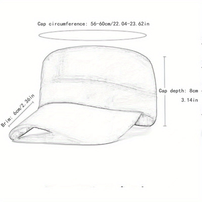 Men's Windproof Sunshade Flat Top Cotton Baseball Cap