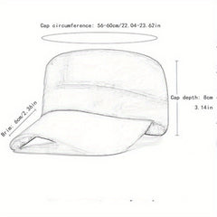 Men's Windproof Sunshade Flat Top Cotton Baseball Cap