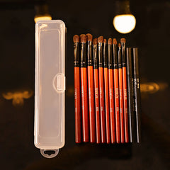 Clear Plastic Makeup Brush Organizer Cosmetic Box for Travel