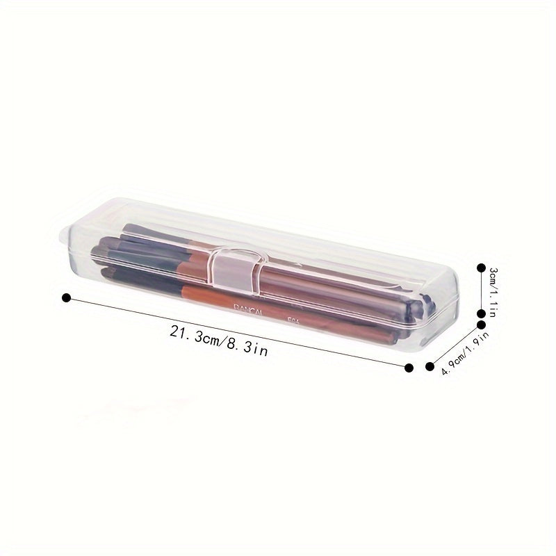 Clear Plastic Makeup Brush Organizer Cosmetic Box for Travel