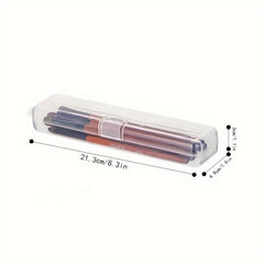 Clear Plastic Makeup Brush Organizer Cosmetic Box for Travel
