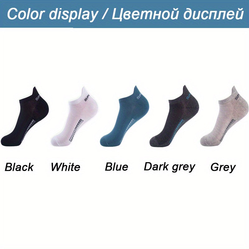 10 Pairs Men Breathable Cotton Ankle Socks Sports Casual Athletic