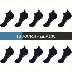 10 Pairs Men Breathable Cotton Ankle Socks Sports Casual Athletic