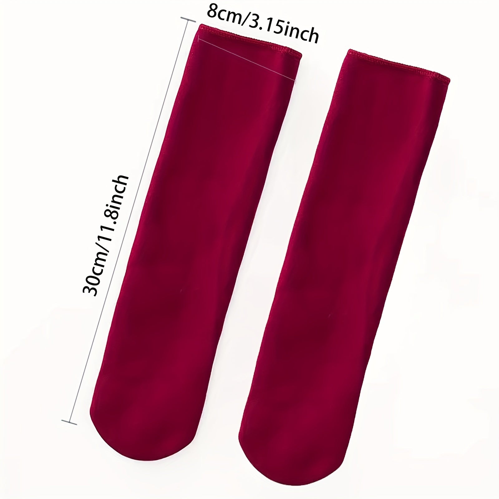 Fleece Lined Calf Socks for Sports Running Warmth