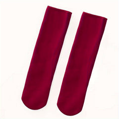 Fleece Lined Calf Socks for Sports Running Warmth