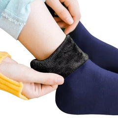 Fleece Lined Calf Socks for Sports Running Warmth