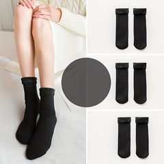 Fleece Lined Calf Socks for Sports Running Warmth