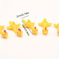 10pcs Slingshot Chicken Rubber Chicken Flick Chicken Flying Chicken