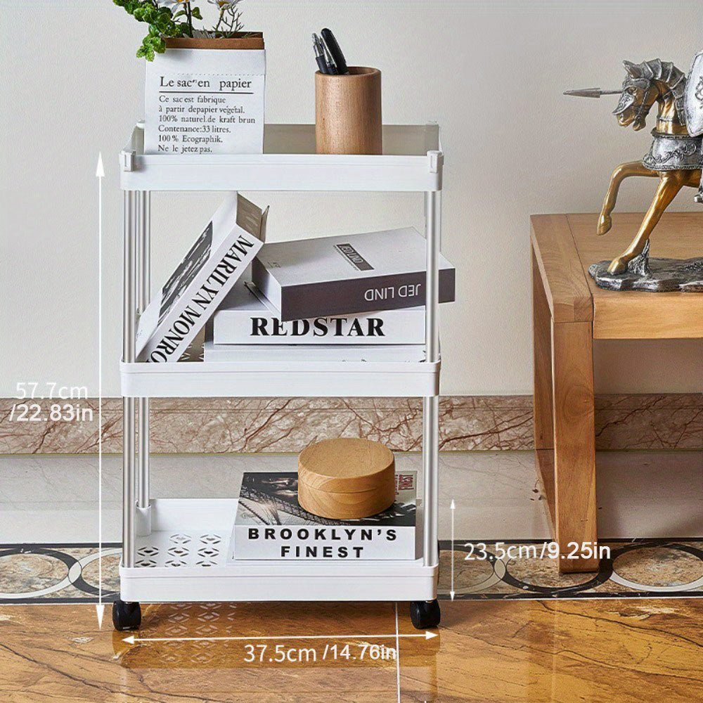 3-Layer Portable Toiletry Storage Cart Rack