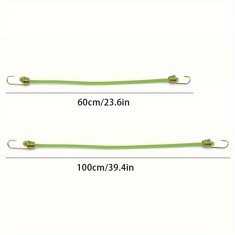 5pcs Elastic Luggage Straps Assorted Lengths Hooks Camping Bike Van Cover
