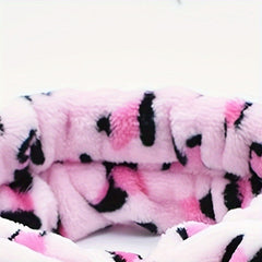 Leopard Print Bow Headband Elastic Hair Band for Face Washing