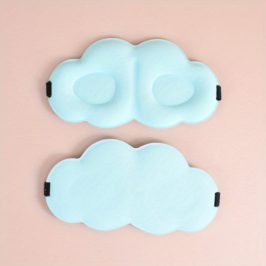 Soft Cloud Shaped Eye Mask Blackout 3D Contoured Blindfold Adjustable Strap