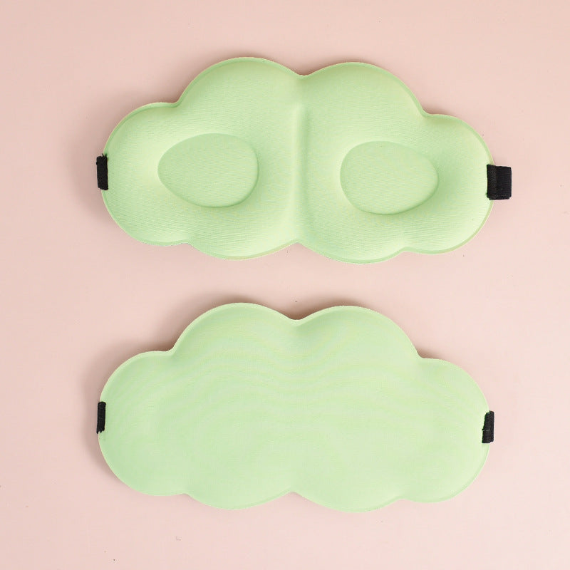 Soft Cloud Shaped Eye Mask Blackout 3D Contoured Blindfold Adjustable Strap