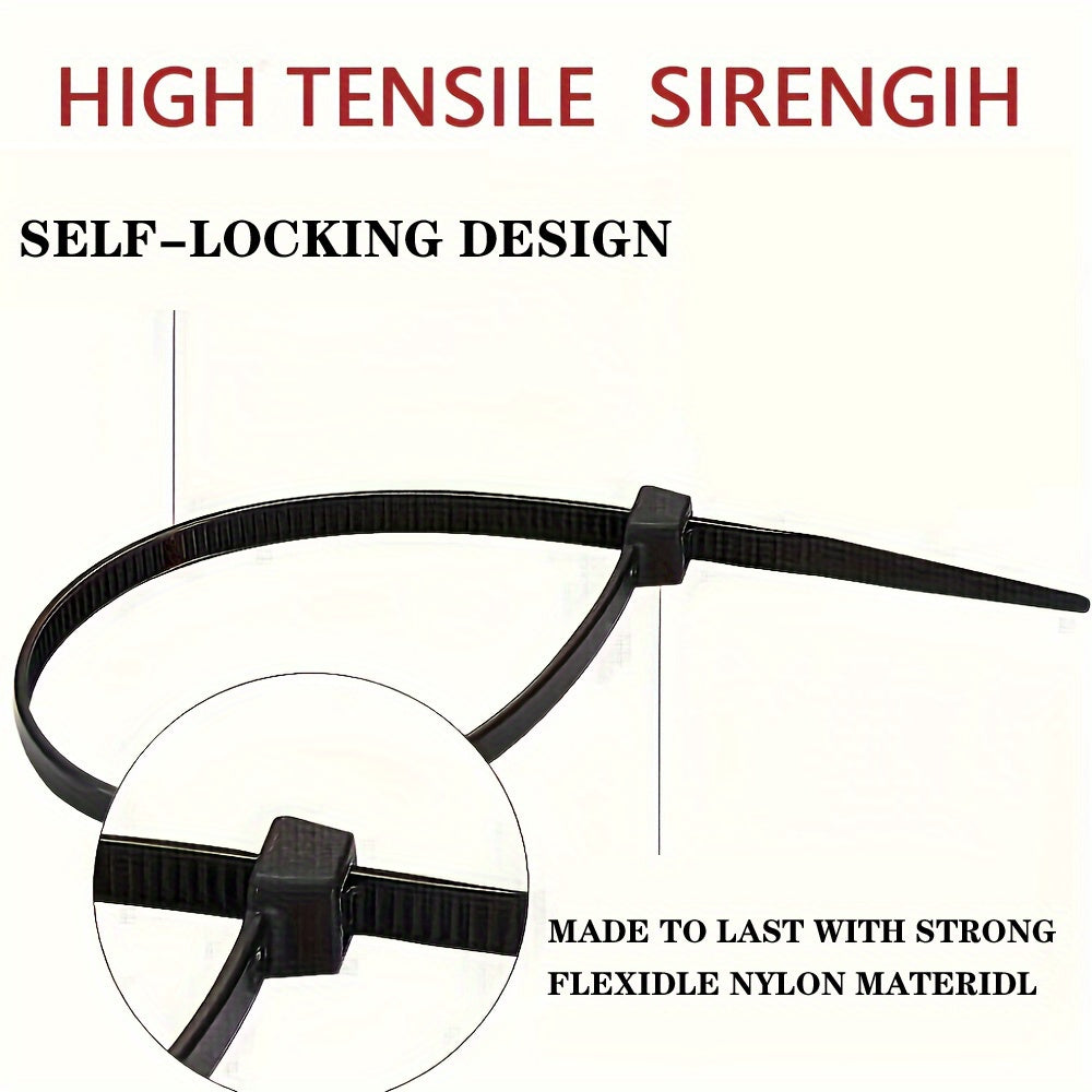 Plastic Wire Ties High Tensile Strength - Cable Zip Ties 1000pcs