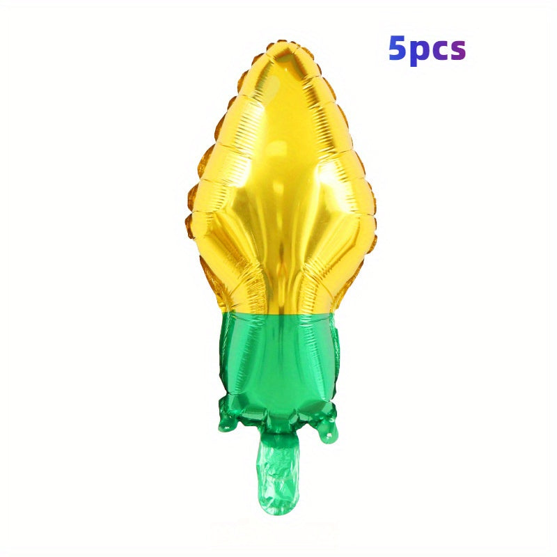5pcs 50.8cm Christmas Light Bulb Balloon Aluminum Film Xmas Party Decor