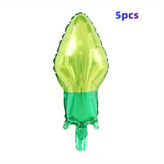 5pcs 50.8cm Christmas Light Bulb Balloon Aluminum Film Xmas Party Decor