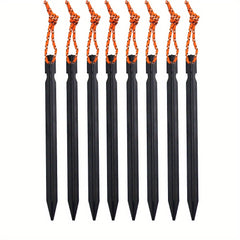 8pcs Ultralight V Shaped Aluminum Tent Stakes for Camping