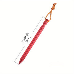 8pcs Ultralight V Shaped Aluminum Tent Stakes for Camping