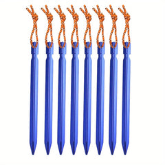 8pcs Ultralight V Shaped Aluminum Tent Stakes for Camping