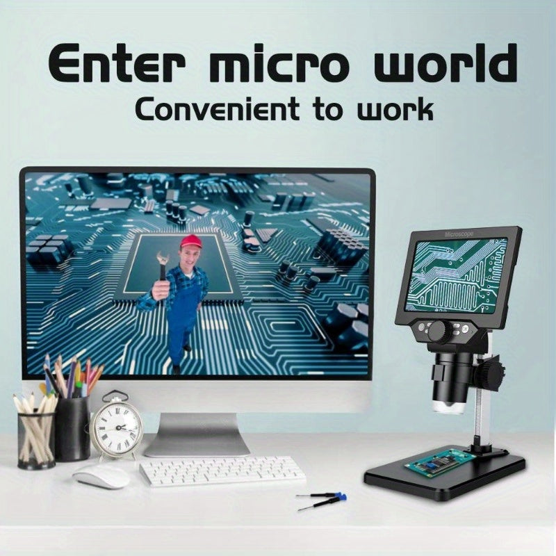 10MP LCD Digital Microscope 1080P Camera Video Record