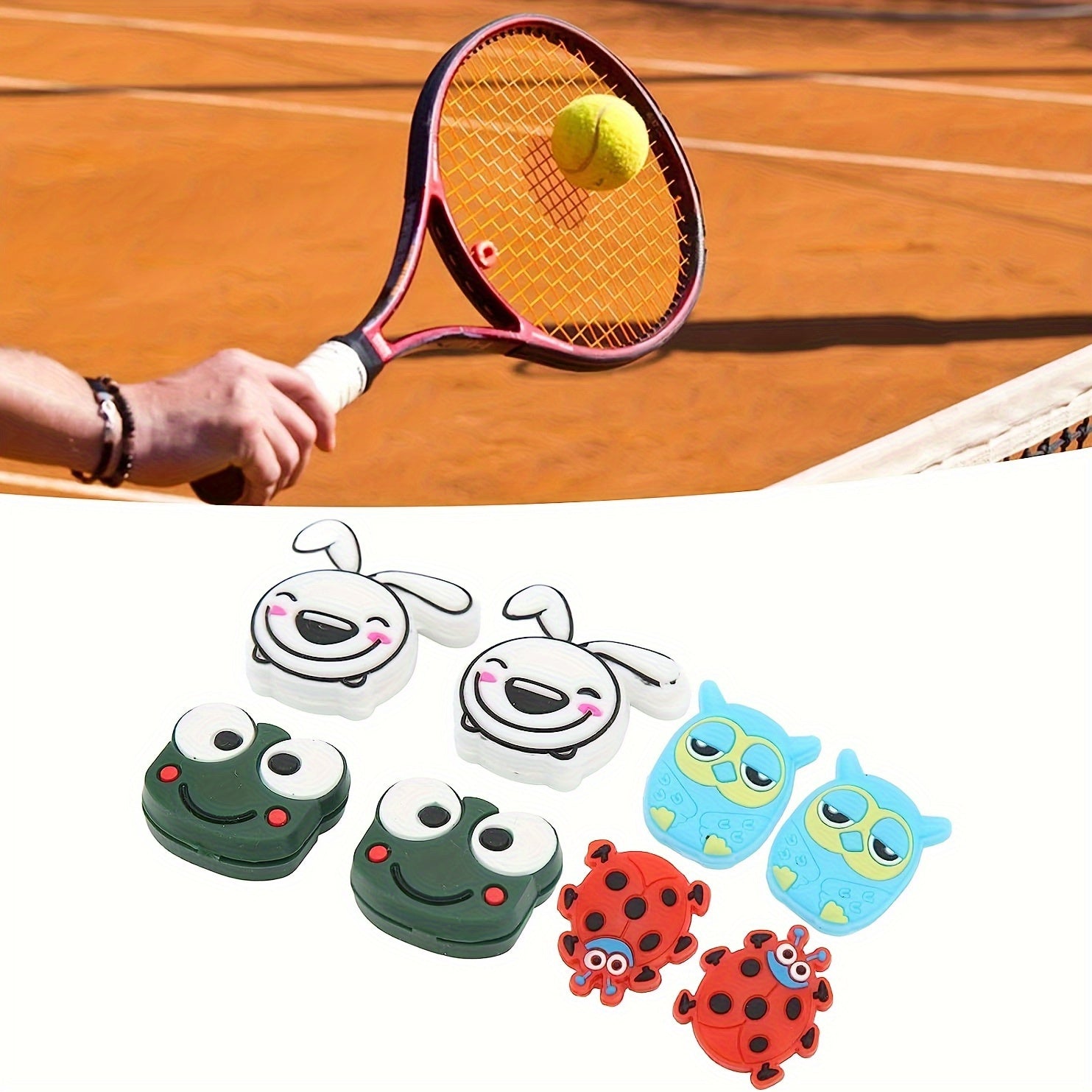 4pcs Silicone Tennis Dampeners Reduce Vibration And Improve Control