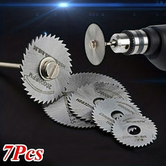 7pcs HSS Cutting Blades for Wood Plastic Aluminum Soft Metals