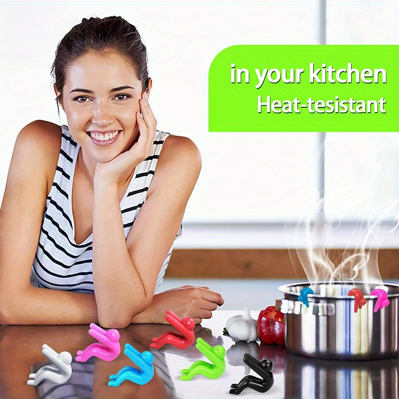 Kitchen Lid Holder Silicone Lid Lifter Prevent Soup Spills