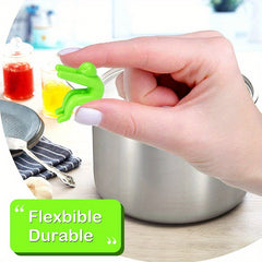 Kitchen Lid Holder Silicone Lid Lifter Prevent Soup Spills