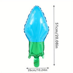 5pcs 50.8cm Christmas Light Bulb Balloon Aluminum Film Xmas Party Decor