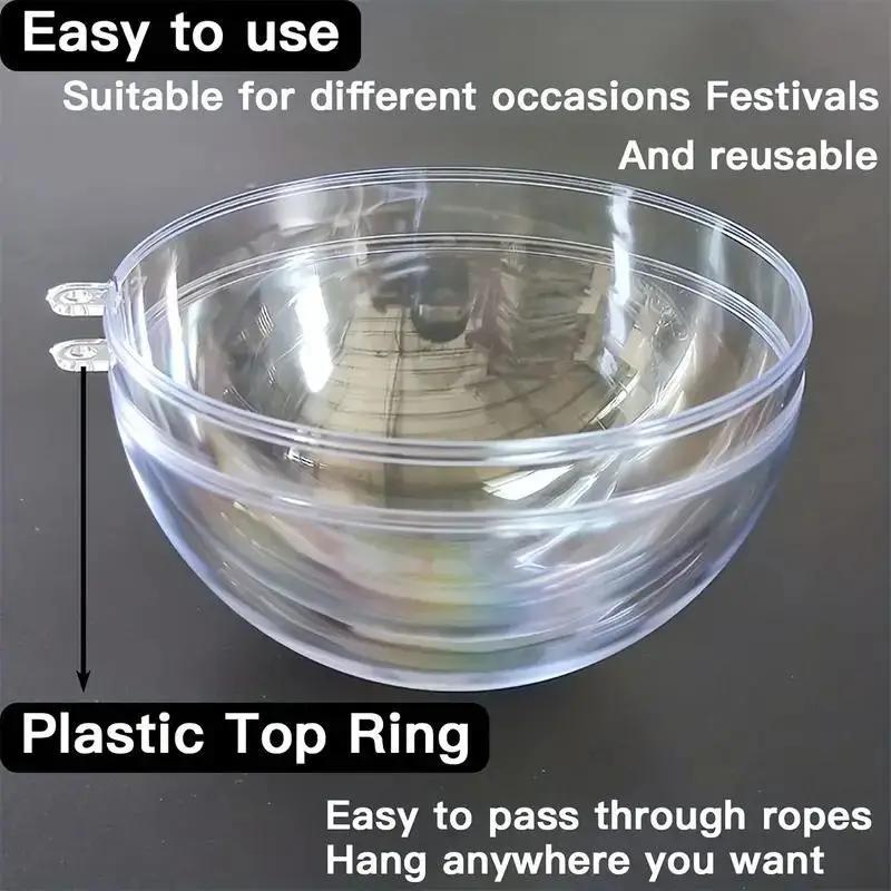 10pcs Clear Plastic Christmas Ornaments for DIY Crafts and Decorations