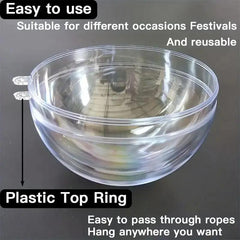 10pcs Clear Plastic Christmas Ornaments for DIY Crafts and Decorations