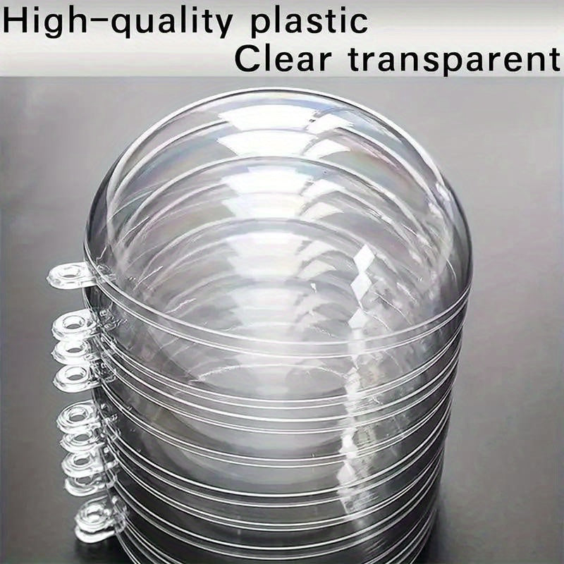 10pcs Clear Plastic Christmas Ornaments for DIY Crafts and Decorations