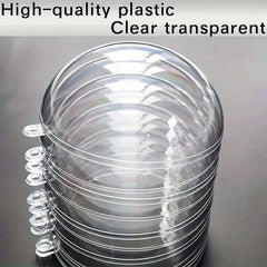 10pcs Clear Plastic Christmas Ornaments for DIY Crafts and Decorations