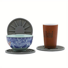 Set of 4-5pcs Round Silicone Cup Coasters
