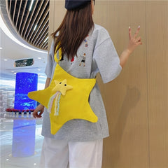 Star Cross Body Bag Canvas Shoulder Bag Gift For Friends