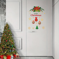 Christmas Door Window Decoration Sticker Festive Party Decorative Wall Sticker