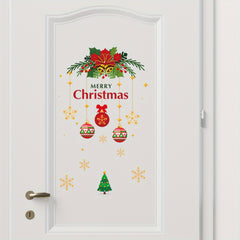 Christmas Door Window Decoration Sticker Festive Party Decorative Wall Sticker
