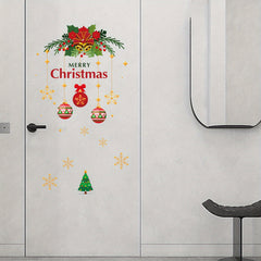 Christmas Door Window Decoration Sticker Festive Party Decorative Wall Sticker