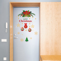 Christmas Door Window Decoration Sticker Festive Party Decorative Wall Sticker