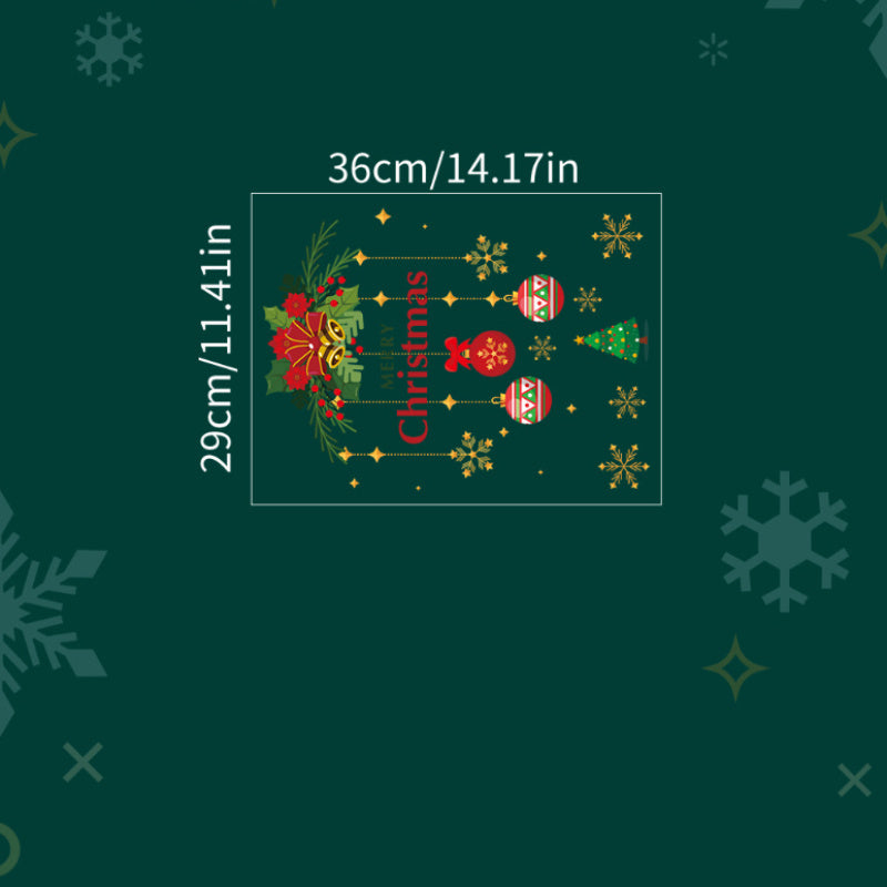 Christmas Door Window Decoration Sticker Festive Party Decorative Wall Sticker