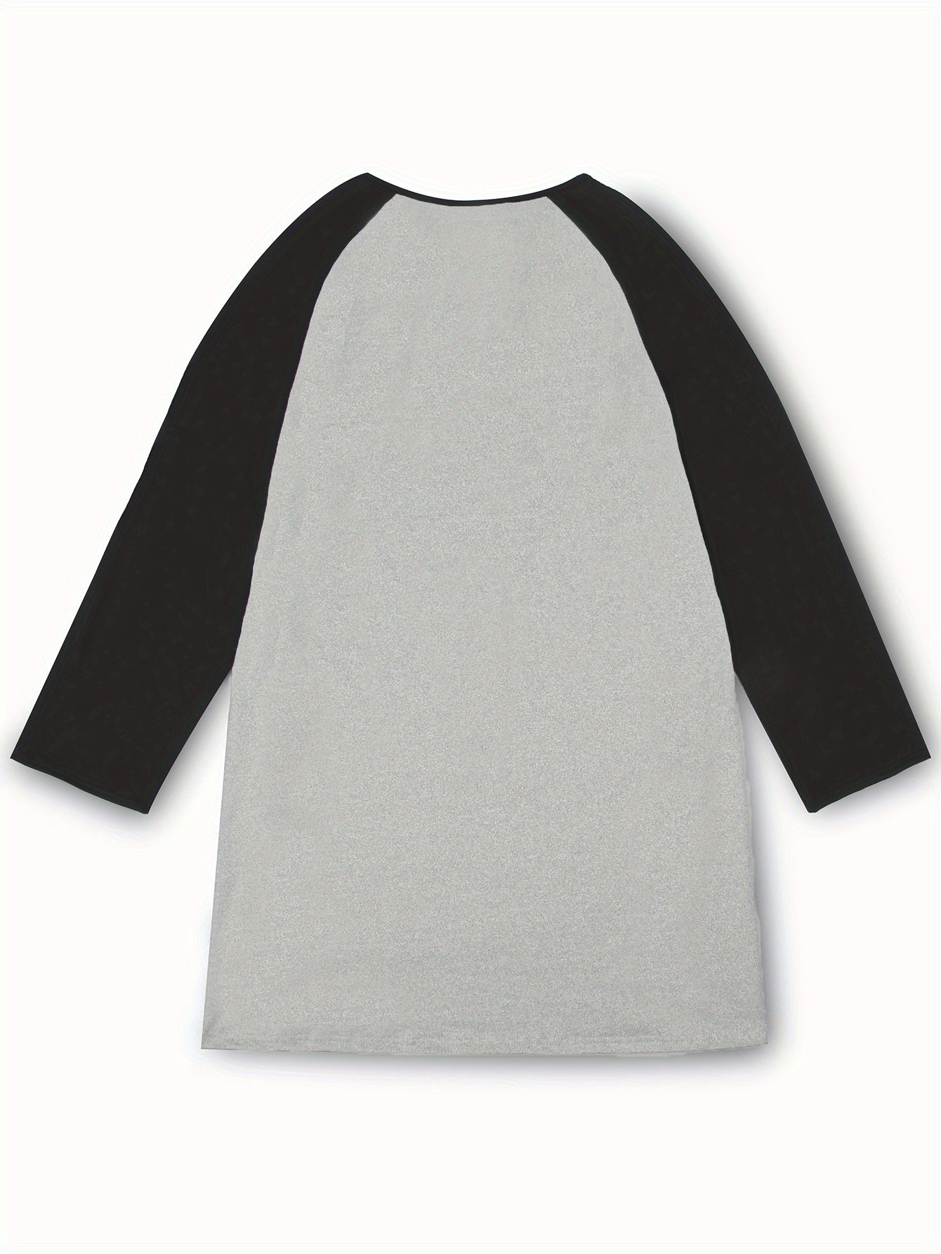 Women's Plus Size Santa Print Round Neck Tee Sleep Dress