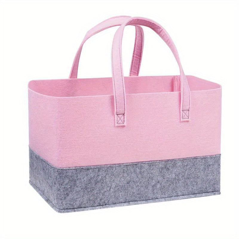 Large Capacity Felt Shopping Bag Tote for Toy Book Storage
