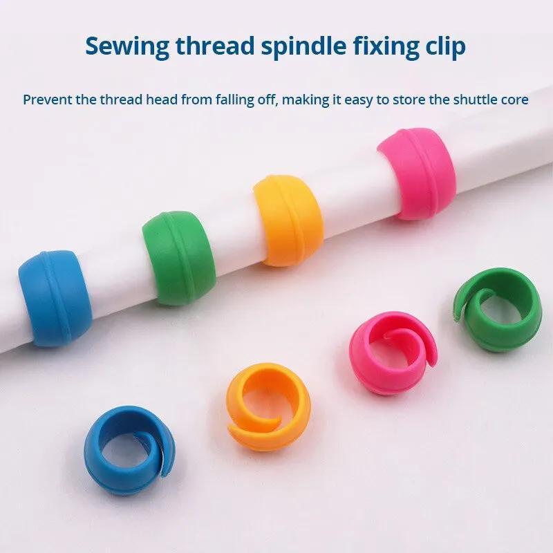 24pcs Coil Clamp Soft Plastic Clip Tools Prevent Thread End From Unwinding