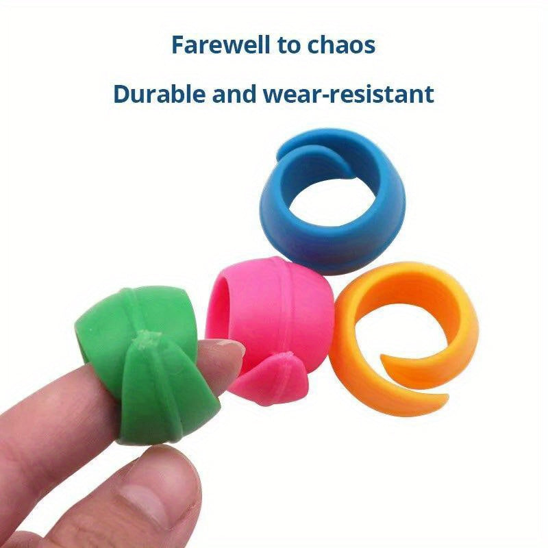 24pcs Coil Clamp Soft Plastic Clip Tools Prevent Thread End From Unwinding