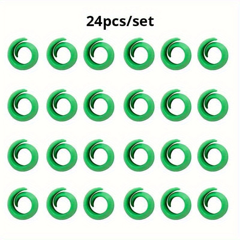 24pcs Coil Clamp Soft Plastic Clip Tools Prevent Thread End From Unwinding