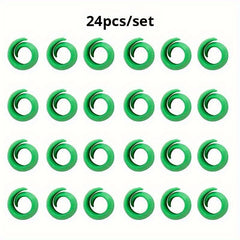 24pcs Coil Clamp Soft Plastic Clip Tools Prevent Thread End From Unwinding