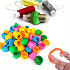 24pcs Coil Clamp Soft Plastic Clip Tools Prevent Thread End From Unwinding