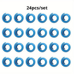 24pcs Coil Clamp Soft Plastic Clip Tools Prevent Thread End From Unwinding