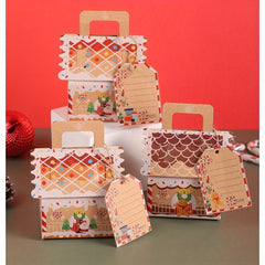 Christmas House Shaped Candy Merry Home Decoration Santa Claus