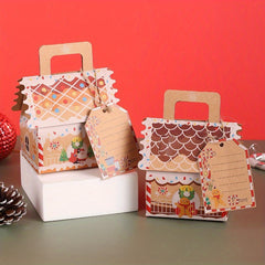 Christmas House Shaped Candy Merry Home Decoration Santa Claus
